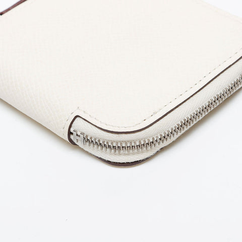 HERMES U engraving 2022 Coin case white WS21464