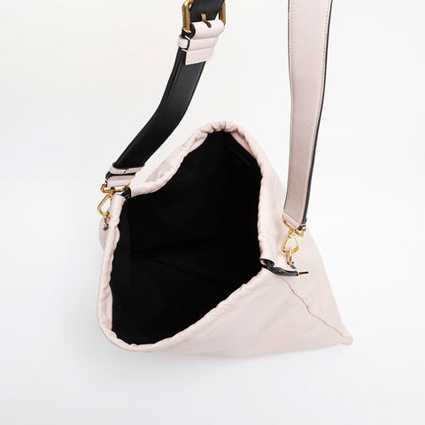 FENDI Leather Slim Clutch with Logo Shoulder Bag pink WS21465