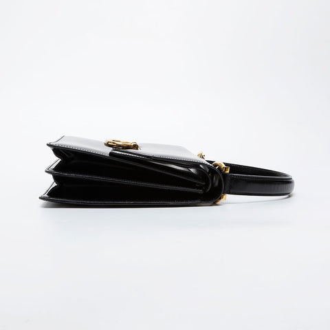 CELINE Gancini Gold Metal Handbag black WS21468