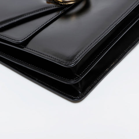 CELINE Gancini Gold Metal Handbag black WS21468