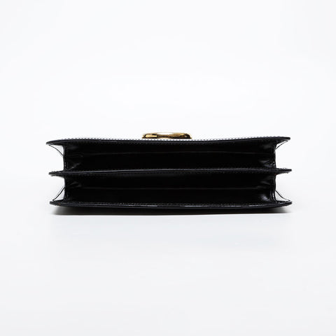 CELINE Gancini Gold Metal Handbag black WS21468