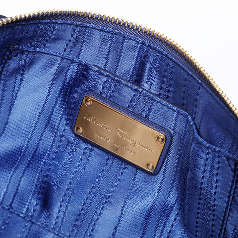 Salvatore Ferragamo Double Gancini one belt accessory pouch Shoulder Bag blue WS21470