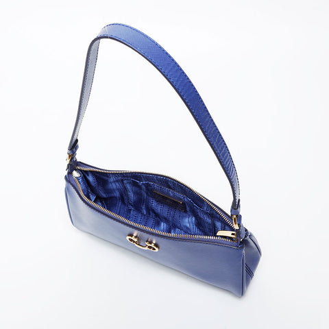Salvatore Ferragamo Double Gancini one belt accessory pouch Shoulder Bag blue WS21470