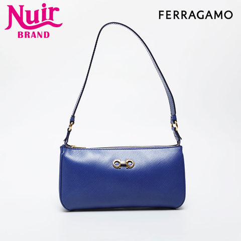 Salvatore Ferragamo Double Gancini one belt accessory pouch Shoulder Bag blue WS21470