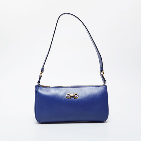 Salvatore Ferragamo Double Gancini one belt accessory pouch Shoulder Bag blue WS21470