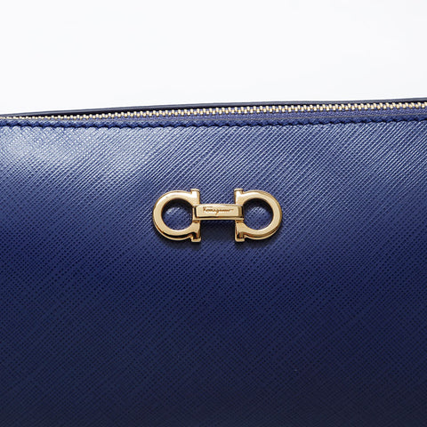 Salvatore Ferragamo Double Gancini one belt accessory pouch Shoulder Bag blue WS21470