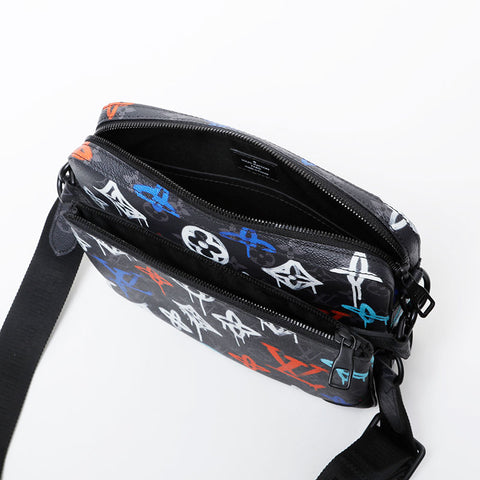 LOUIS VUITTON Eclipse Graffiti Trio Messenger Shoulder Bag multicolor WS21472
