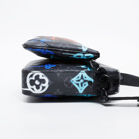 LOUIS VUITTON Eclipse Graffiti Trio Messenger Shoulder Bag multicolor WS21472