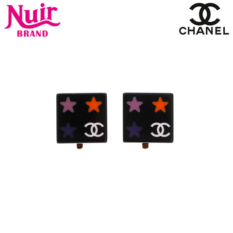 CHANEL COCO Mark Square 03A 2003 Earring black WS21473