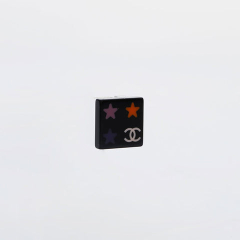 CHANEL COCO Mark Square 03A 2003 Earring black WS21473