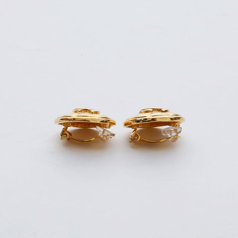 CHANEL COCO Mark Button Matelasse Earring gold WS21474