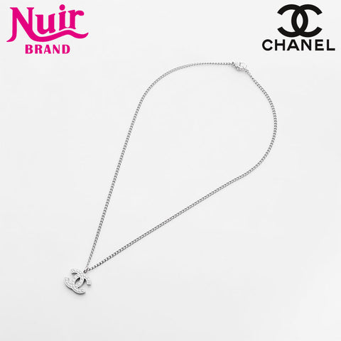 CHANEL 05V 2005 COCO Mark Necklace Silver WS21475