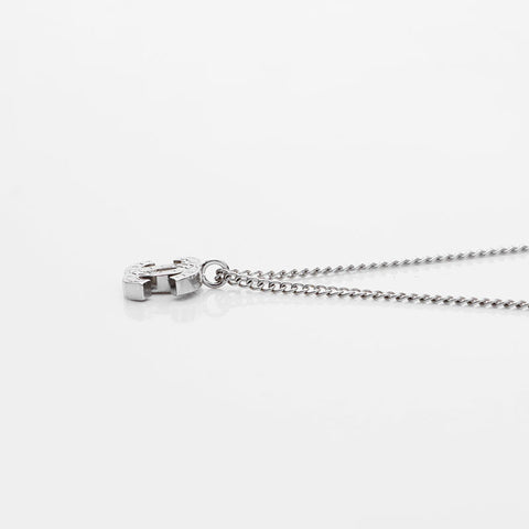 CHANEL 05V 2005 COCO Mark Necklace Silver WS21475