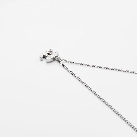 CHANEL 05V 2005 COCO Mark Necklace Silver WS21475