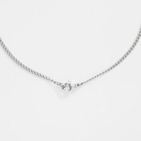 CHANEL 05V 2005 COCO Mark Necklace Silver WS21475
