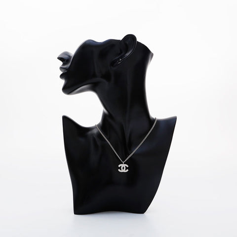 CHANEL 05V 2005 COCO Mark Necklace Silver WS21475
