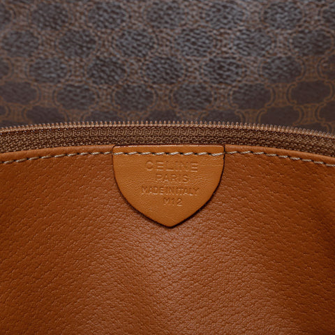 CELINE Macadam PVC Shoulder Bag Brown WS21476