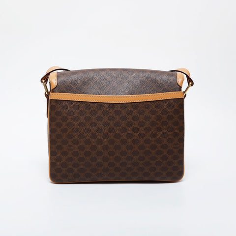 CELINE Macadam PVC Shoulder Bag Brown WS21476