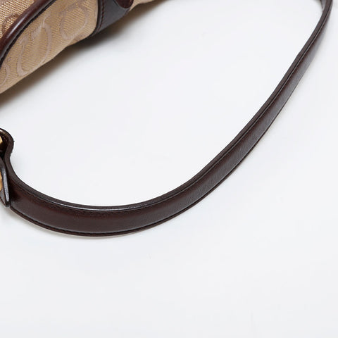 Salvatore Ferragamo Gancini canvas Shoulder Bag beige WS21477