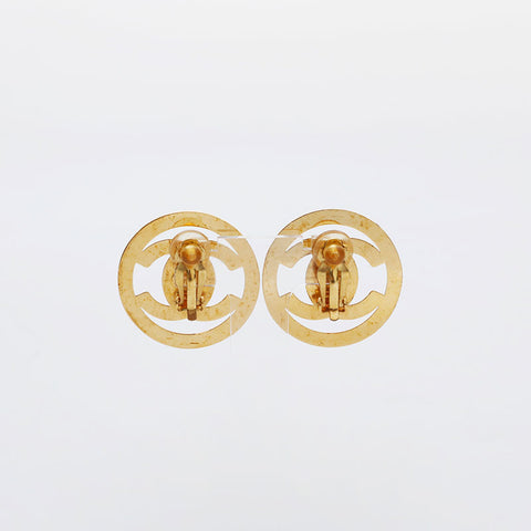 CHANEL Turnlock COCO Mark 97P 1997 Earring gold WS21478