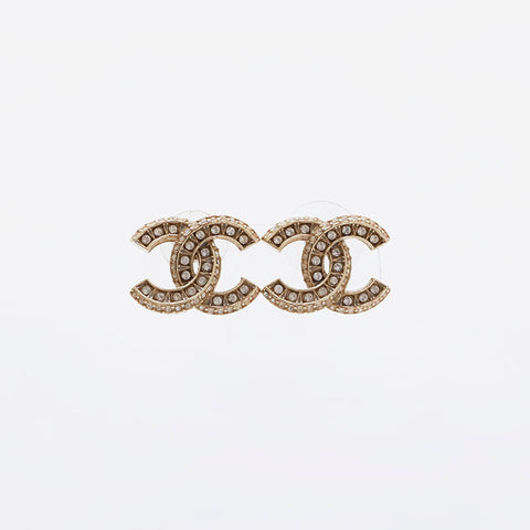 CHANEL F17V 2017 COCO Mark Rhinestone Pierce gold WS21480