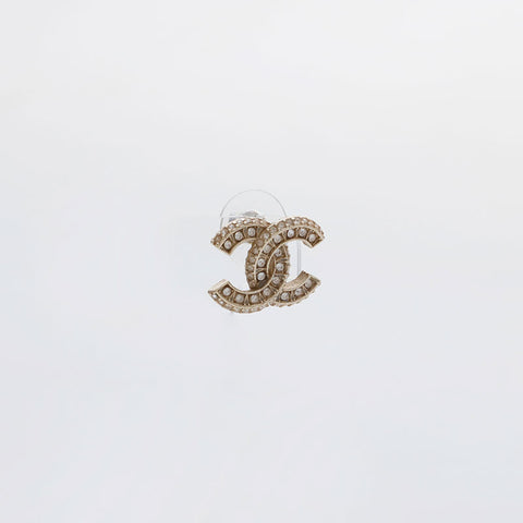 CHANEL F17V 2017 COCO Mark Rhinestone Pierce gold WS21480
