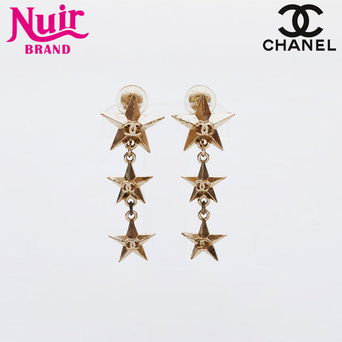 CHANEL A17C 2017 Star Drop COCO Mark Earring gold WS21483