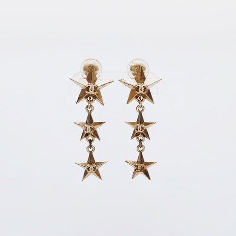 CHANEL A17C 2017 Star Drop COCO Mark Earring gold WS21483