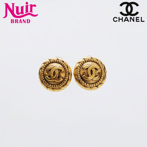 CHANEL COCO Mark button Earring gold WS21487