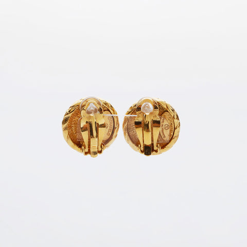 CHANEL COCO Mark button Earring gold WS21487