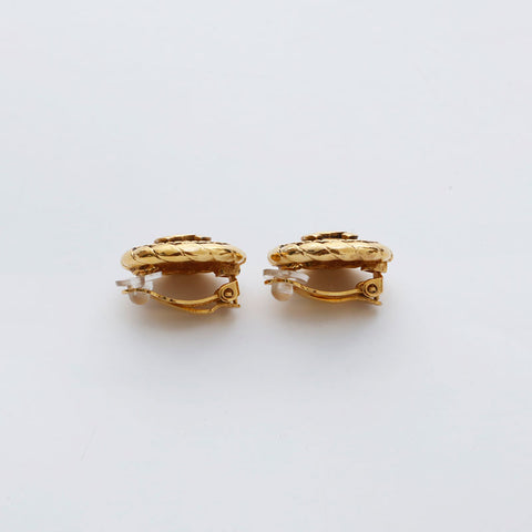 CHANEL COCO Mark button Earring gold WS21487