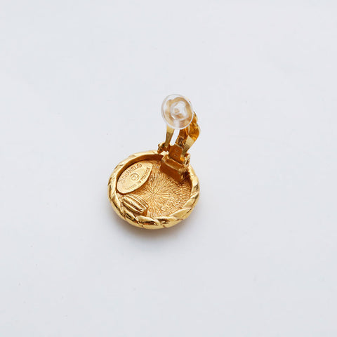 CHANEL COCO Mark button Earring gold WS21487