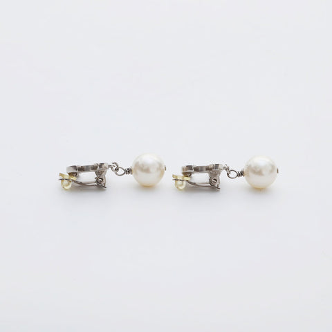 CHANEL COCO Mark A12V 2012 Earring Silver WS21489
