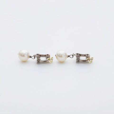 CHANEL COCO Mark A12V 2012 Earring Silver WS21489