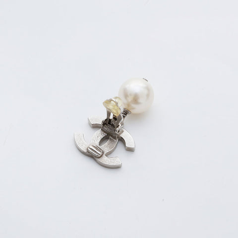 CHANEL COCO Mark A12V 2012 Earring Silver WS21489