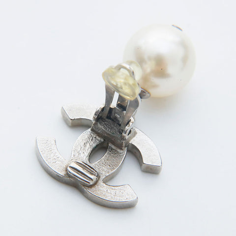 CHANEL COCO Mark A12V 2012 Earring Silver WS21489