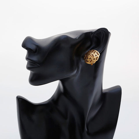 CHANEL 2cc5 COCO Mark 1990 Earring gold WS21491