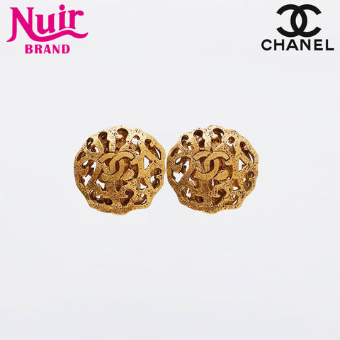 CHANEL 2cc5 COCO Mark 1990 Earring gold WS21491