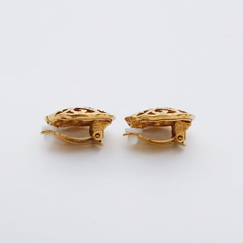 CHANEL 2cc5 COCO Mark 1990 Earring gold WS21491