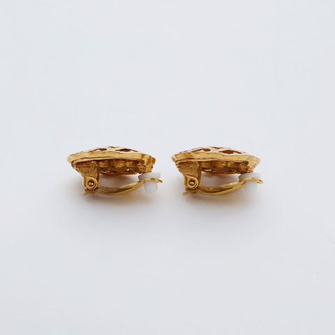 CHANEL 2cc5 COCO Mark 1990 Earring gold WS21491