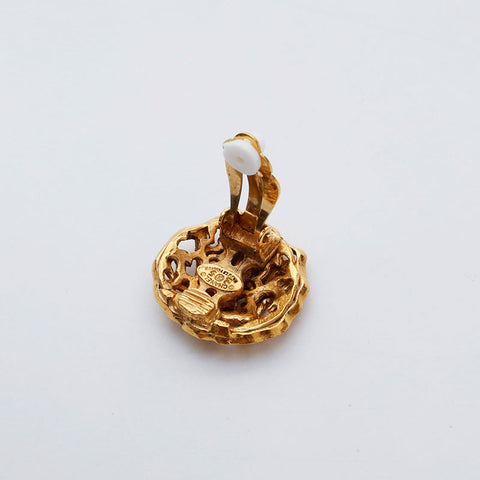 CHANEL 2cc5 COCO Mark 1990 Earring gold WS21491
