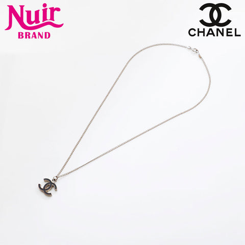 CHANEL 06V 2006 COCO Mark Necklace Silver WS21494