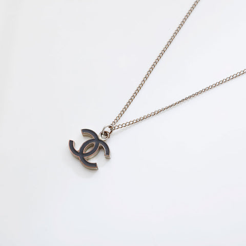 CHANEL 06V 2006 COCO Mark Necklace Silver WS21494