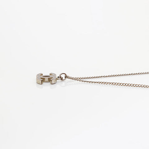 CHANEL 06V 2006 COCO Mark Necklace Silver WS21494