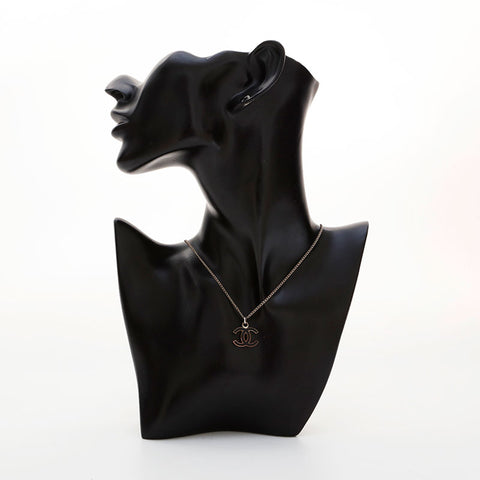 CHANEL 06V 2006 COCO Mark Necklace Silver WS21494