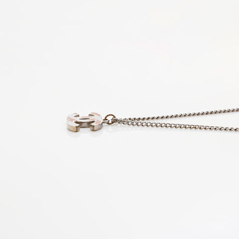 CHANEL COCO Mark 2way Necklace Silver WS21496