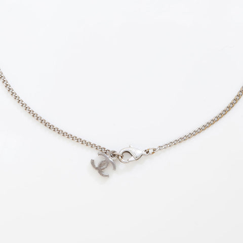 CHANEL COCO Mark 2way Necklace Silver WS21496