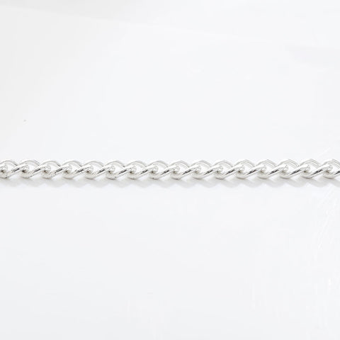 CHANEL 97P 1997P COCO Mark Turn Lock Necklace Silver WS21497