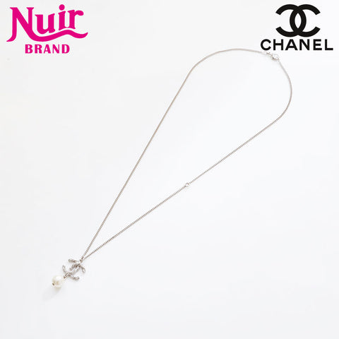 CHANEL B13P 2013 COCO Mark Necklace Silver WS21501