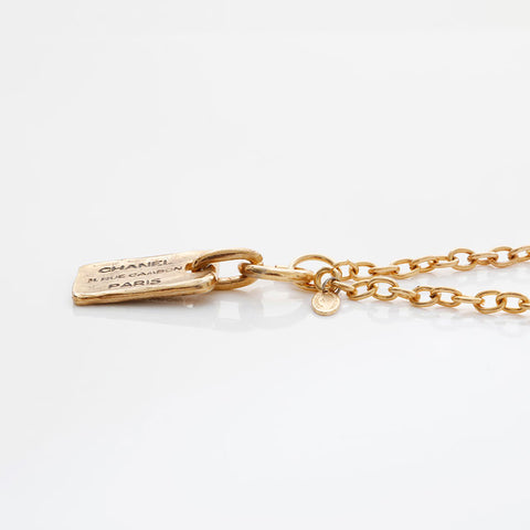CHANEL cambon plate Necklace gold WS21504
